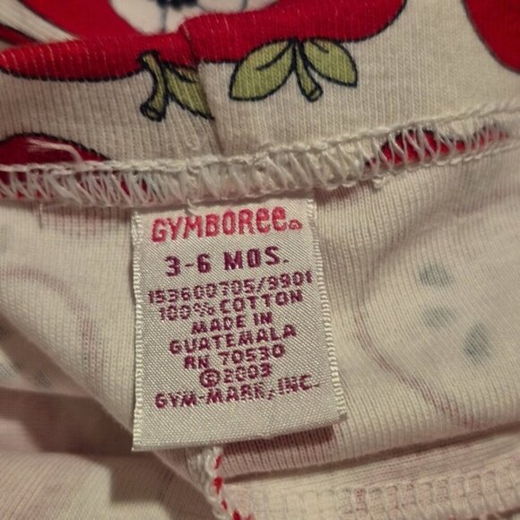 Gymboree girls size 3-6 months apple dress EUC with matching bike shorts Nwot - Picture 5 of 6